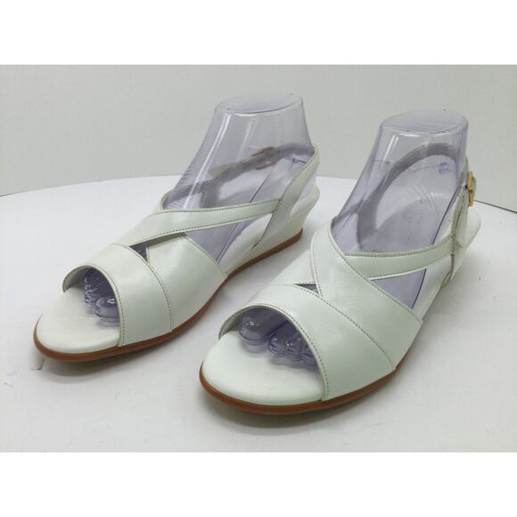 SAS Caress White Strap Wedge Sandal Womens 9.5N Comfort Sandal NIB - Picture 6 of 10
